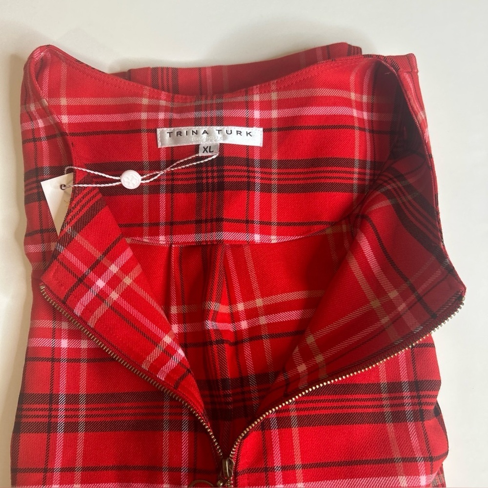 Trina Turk Plaid Versed Shift Dress , Sz. XL - Picture 5 of 15